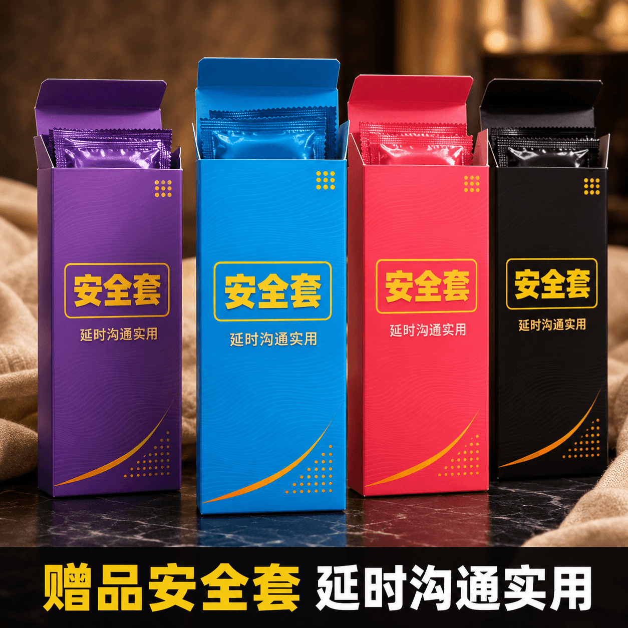持久安全套随机赠送一盒 用了几次的延时分享